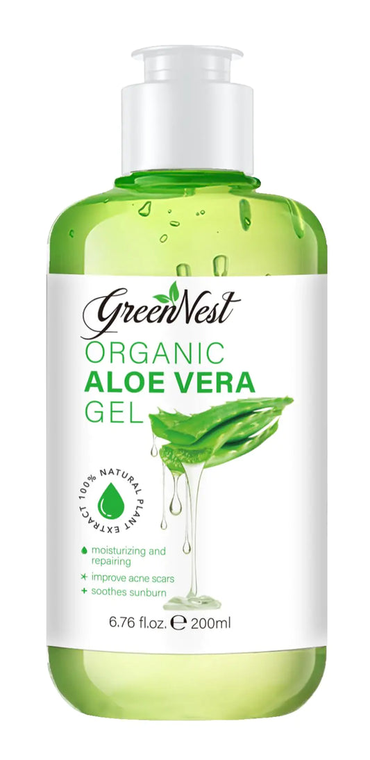 Aloe Vera Gel for Face Skin Hair | 100% Organic aloe | Moisturizer Hair gel Aftershave | Skin care | Paraben Free Soothes Damaged Skin Relief from Sunburn and burn Calming Nourishing.
