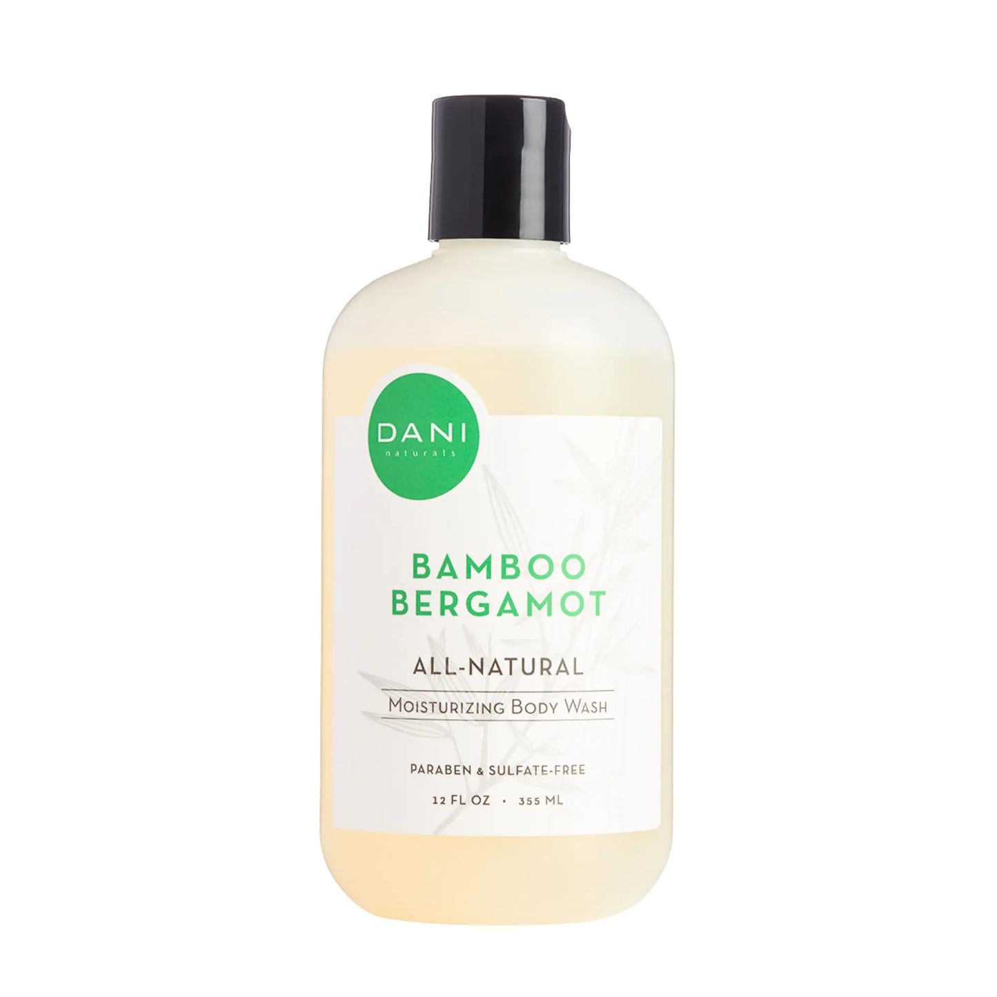 DANI Moisturizing Body Wash Naturals - Refreshing Bamboo Bergamot Scented - Organic Aloe Vera & Natural Glycerine - Paraben & Sulfate Free Shower Gel - For Men & Women - 12 Ounce Bottle