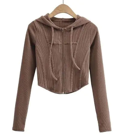 Hooded Cardigan Top Jacket