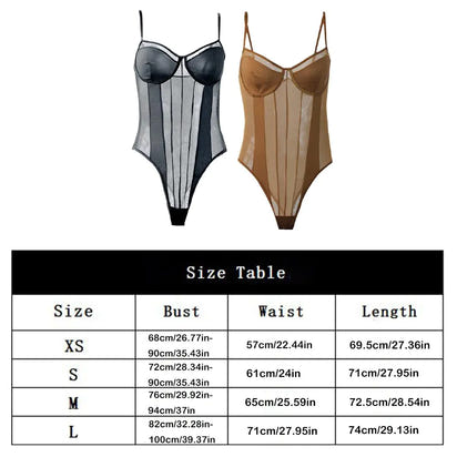 Deep V-Neck Adjustable Strap Shapewear Bodysuit