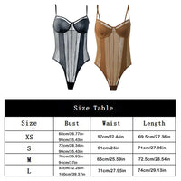 Deep V-Neck Adjustable Strap Shapewear Bodysuit