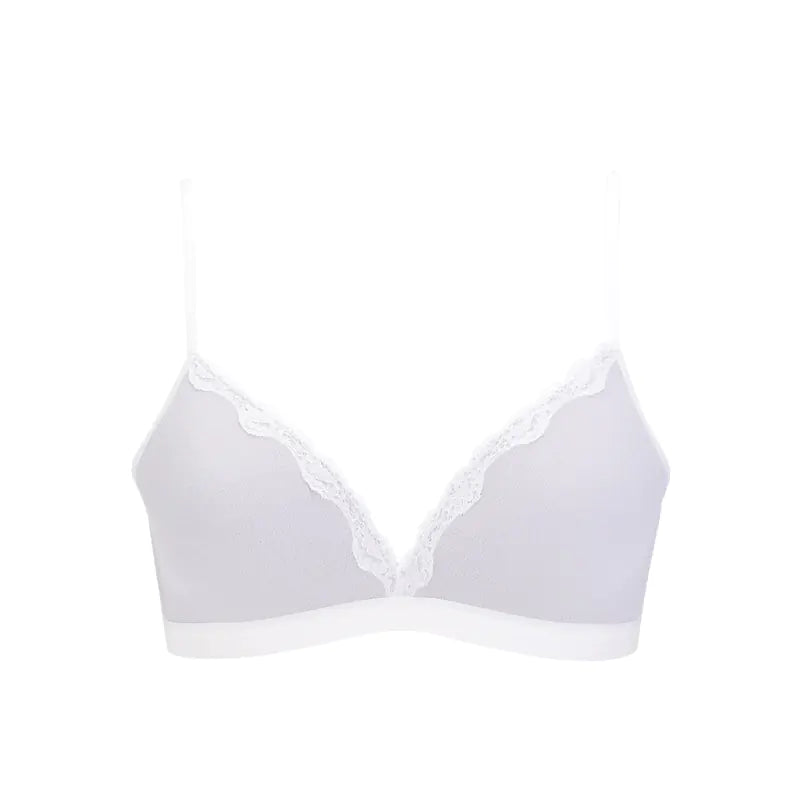 Lace Triangle Cup Sports Bra, Wireless Seamless Bra