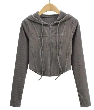 Hooded Cardigan Top Jacket