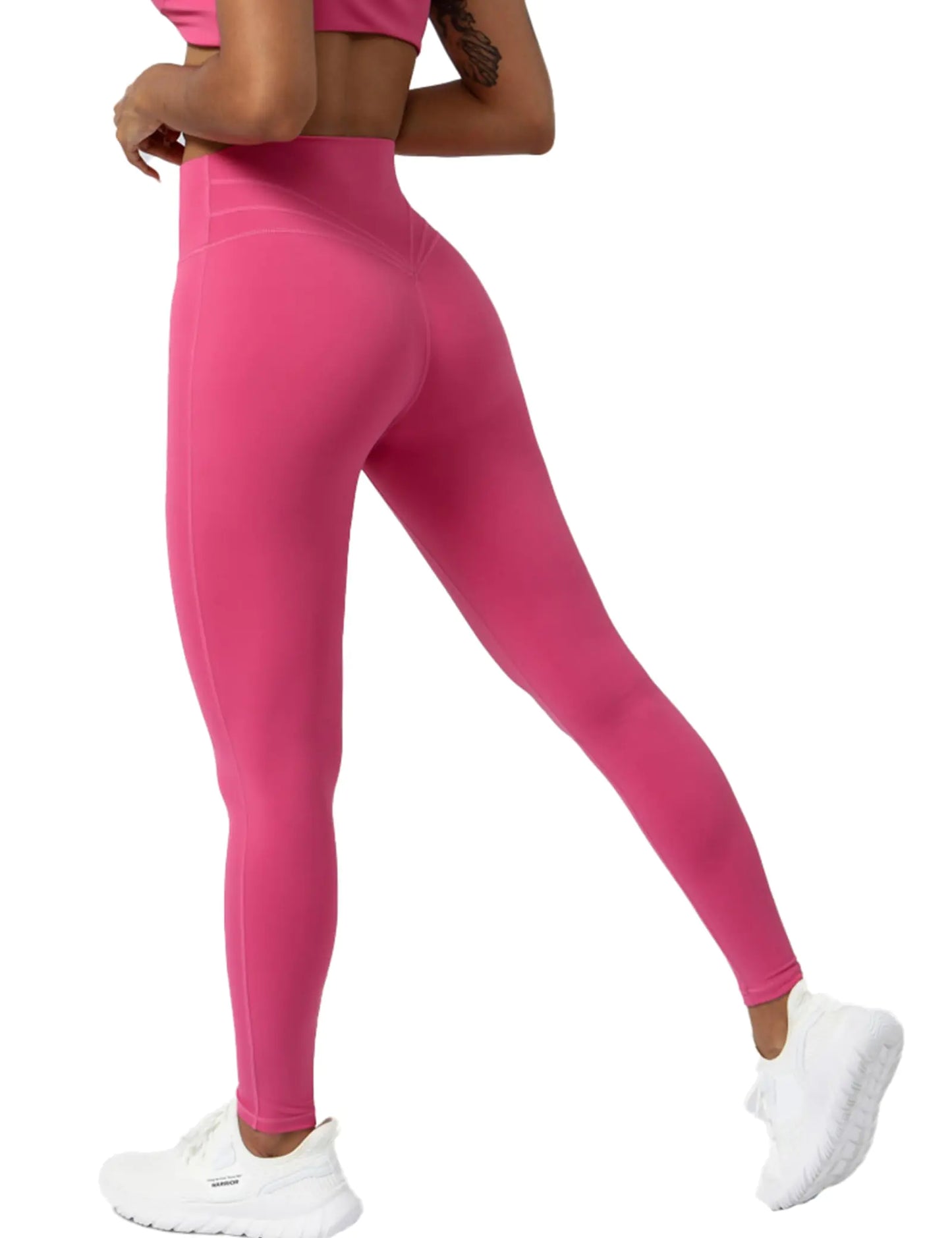 GYMTITAN Womens Workout Leggings High Waisted Butt Lifting Leggings Activewear Booty Tights Tummy Control Gym Yoga Pants Pink