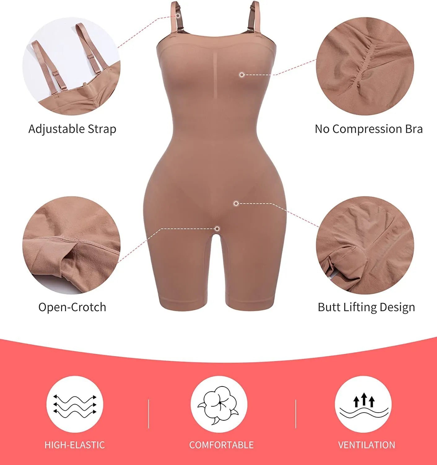 Women's Push Up Shapewear Bodysuit