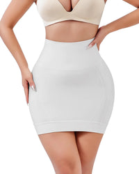 USEASY Shapewear Dress Slips for Women Seamless High Wasit Shaping Skirt Under Dress Tummy Control Slimming Half Slip M