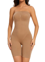 AliyaFeng Strapless Shapewear Bodysuit for Women Tummy Control Full Body Shaper Bodysuit Under Dress Seamless Coffee